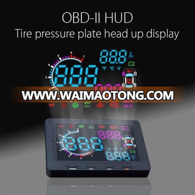 Newest Technology OBD-II HUD Tire Pressure Plate Car Head Up Display 2017 For Universal Car Models